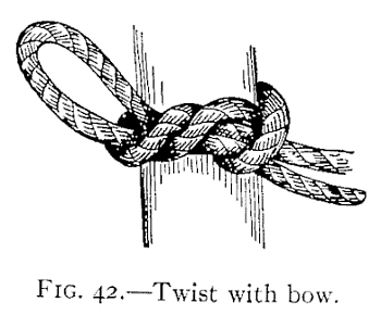 Illustration: FIG. 42.Twist with bow.