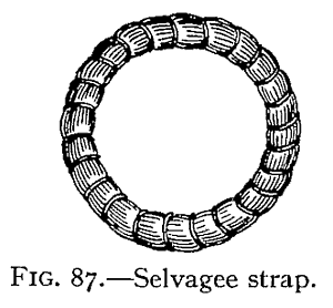 Illustration: FIG. 87.Selvagee strap.