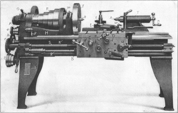 Bradford Belt-driven LatheView of Front or Operating Side